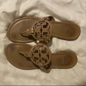 Classic Tory Burch sandals — nude matte